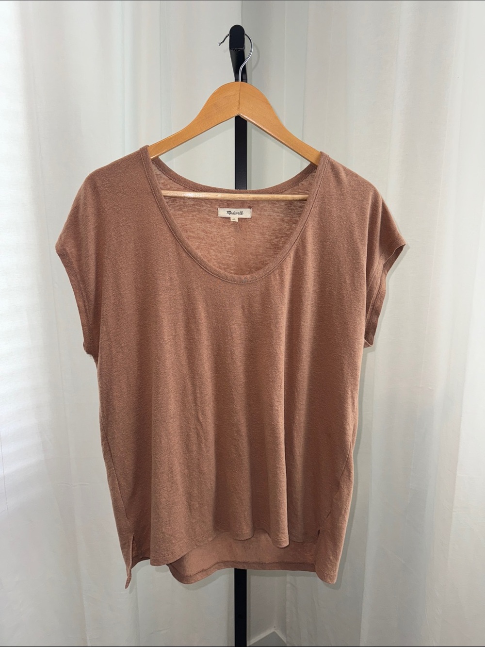 Madewell Short Sleeve Scoop Neck Tee - Mauve Brown